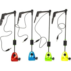 Dasing 4 Piece Fishing Swingers Set Fishing Bite Alarm in Zipper Pocket LED Illuminated Swinger Carp Fishing Accessories