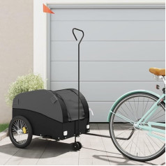 Fahrradanhänger Schwarz 45 kg Eisen, Xichuzi Fahrrad Anhänger, Lastenanhänger, Handwagen, Fahrrad-lastenanhänger, Lastenfahrrad - 94150