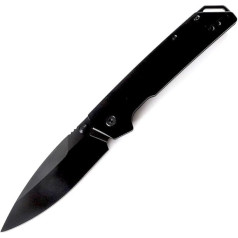 Joa Aluminium Folding Knife Small Camping Hiking Lightweight Pocket Knife Black Tanto EDC Steel Knife Made of Aluminium Alloy Foldable Outdoor Knife Survival Hunting Knife D2 Neck Knife