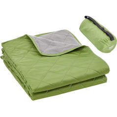 VEVOR Campingdecke 2,08 x 1,4 m, große warme Stadiondecke, wasser- und winddicht, 330 g/m² Polyestervlies, flammhemmend, ideal für draußen, Picknicks, Wandern, Sportveranstaltungen, Reisen, zweifarbig