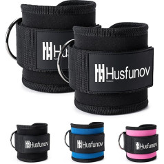 Husfunov Cable Machine and Resistance Bands Ankle Strap for Cable Machine Kickbacks, Butt Training, Lower Body Exercises, Ankle Straps for Cable Machines Women Men