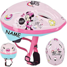 alles-meine.de GmbH Children's Helmet / Bicycle Helmet – Minnie Mouse – Size 52 – 56 – Approx. 3 to 15 Years – Includes Name – Adjustable Sizes / Grows with Your Child – TÜV Tested – Helmet – for