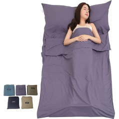 JITTY Sleeping Bag Liner Travel Sheet for Business Camping Backpacking Hiking Mountain Climbing Home Hostels Train 210 x 115 cm