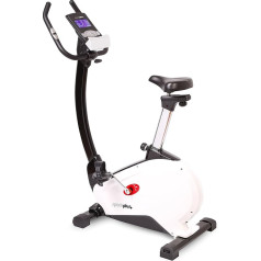 SportPlus Fitness Exercise Bike with App-Control, Google Street View, max. Wattage 240 Watt, approx. 10 kg Flywheel, 24 Electronic Resistance Levels, Max. User Weight 130 kg, Safety tested