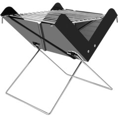 BESPORTBLE Barbecue Kaminof Roasting Rack Griddle Plate Baking Dish Cooking Plate Charcoal Stove Stove Trays Storage Camping Stove Camping Frame Stainless Steel Black