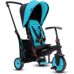 smarTrike STR3 Collapsible Toddler Tricycle with Certification for 1, 2, 3 Years, 6 in 1 Multi-Stage Tricycle, Blue