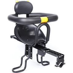 SHZICMY Bicycle Child Seat Front, Black Children's Bicycle Seat Safety Front Seat, Children's Saddle Bicycle Front, Portable Removable Front Bicycle Seat for Children, up to 30 kg