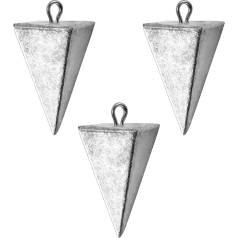 Alwonder Pyramid Sinkers Angelgewichte, Angelblei, Salzwasser, Süßwasser, Blei, Angelgewicht, Sinker für Ozean, Brandung, Angelausrüstung, Welsausrüstung, 28,3 g, 3,5 g, 85 g, 113,4 g, 141,7 g, 170 g,