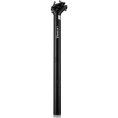 Rmiott Fahrradsattelstütze, 27,2 mm, 30,9 mm, 31,6 mm, Aluminium, 400 mm Länge, Schwarz/Silber erhältlich
