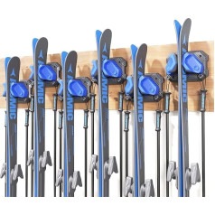 Ski and Snowboard Wall Shelf Garage Fits Any Ski Board Ski Wall Mount Damage Free Storage Rack Garage Organization Space Saving Winter Equipment Organizer Blue 6