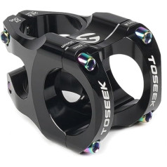 AIDNTBEO CNC Bicycle Handlebar Stem Bicycle Stem MTB Short 35 mm Mountain Bike Handlebar Stem Riser 31.8 mm Black