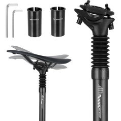 Seat Post Spring-Loaded Spring Seat Post 27.2 mm, 30.9 mm or 31.6 mm Bicycle Saddle Pole Adjustable Seat Post Spring Seat Post for MTB E-Bike Women Men Bicycle