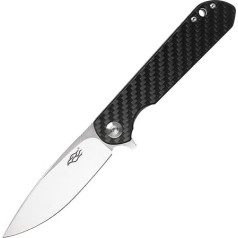 Firebird GANZO FH41-CF Folding Knife D2 Steel Blade G10 Non-Slip Handle with Clip Sharp One-Handed Knife with Sheath and Ball Bearing Camping Hunting Fishing Outdoor Pocket Knife (Black Carbon Fibre)