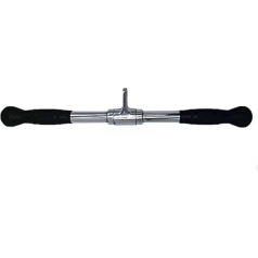 E2sho P 20 inch barbell deluxe straight bar cable attachment with rubber hand grips
