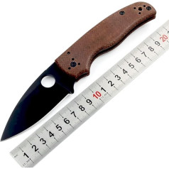 Multifunctional Folding Knife Survival Portable Pocket Knife Made of Steel Flax Tan Outdoor EDC Knife Multi Hunting Knife Sharp One-Handed Knife with Clip Sheath