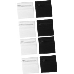 CLISPEED Pack of 16 Wristband Sports Wallet for Wrist Women Wallet Fitness Band Key Case Wallet with Zip for Men Breathable Pocket Sweatband