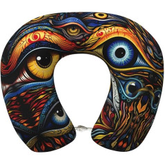 jingong EYES 1 Pressure Travel Pillow Ultimate Comfort Neck Pain Relief Memory Foam Travel Pillow
