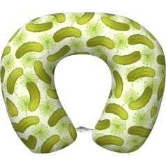 OKFSTY Sushi Dill Pickles Travel Neck Pillow for Airplane Adult Memory Foam Travel Neck Pillow for Airplane Train Home