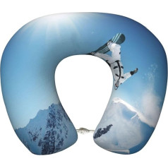 GGDCRFF Snowboarding Printed Memory Cotton Pillow, Comfortable U Shaped Pillow, The Ultimate Comfort On Any Journey