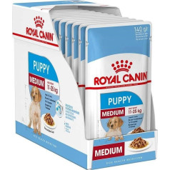 shn medium puppy in sauce - mitrā barība kucēniem - 10x140g