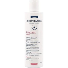 Isispharma Ruboril Lotion Soothing Cleansing Milk 250 ml - Sensitive Skin All Types of Redness - Without Conditioner - Unscented - Face and Eyes - France