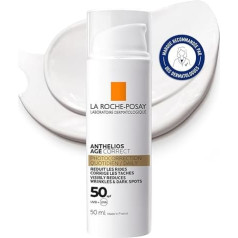 La Roche Posay Anthelios Age Correct, Moisturising Anti-Age Day Cream with SPF50 for Mature, Sensitive Skin, Prevents Light-induced Skin Ageing, with Niacinamide and Phe Resorcinol, 50 ml