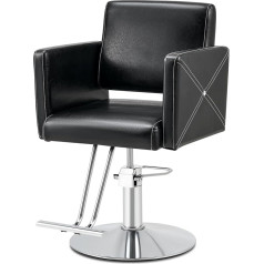 CO-Z Hairdressing Chair Black 47-62 cm Height-Adjustable Hairdressing Chairs Barber Chair 360° Rotatable Hairdressing Chair 150 kg Barber Chair for Hairdressing Salon Barber Shop Barbershop