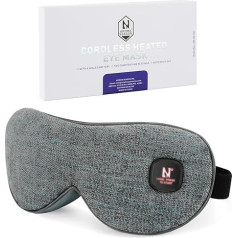 AROMA SEASON Thermal Glasses with Battery without Cable to Relieve Dry Eyes, Barley Grain, Blepharitis, Washable and Rechargeable, Grey