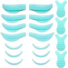 Lucktao Pack of 14 Eyelash Lifting Pads, Silicone Pad Curler, with 4 Eyelashes Y Brush, Perm Pad, Reusable Silicone Pads, Lash Lifting Pads.