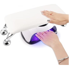 talifoca Nail Arm Rest, Nail Hand Cushion, Non-Slip Nail Pad Cushion, PU Leather Hand Rest Nail Design with Holder for Manicure Salon