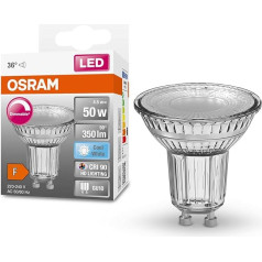 OSRAM 6-Pack PAR16 Dimmable LED Reflector Bulbs with Retrofit Plug-In Base, Lifespan up to 25,000 Hours, 4000K, 4.5W, 350 Lumens, GU10, IP20