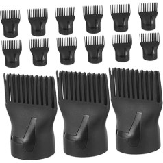 CANIGHT Pack of 15 Hair Dryer Diffuser Combs Hair Dryer Nozzles Comb Attachment for Curly Hair Reusable Hair Dryer Attachments for Optimal Hair Styling and Volume