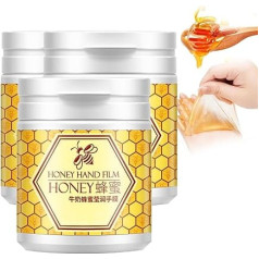 Honey Peel Off Hand Mask, Honey Peel-Off Hand Mask, Moisturising Repair Hand Mask, 24K Gold Hand Mask, Exfoliating Hand Mask, Exfoliating Hand Mask, Repair for Rough Skin for Men & Women (Pack of 3)