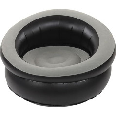 HAOHIZE Inflatable Couch, Flocked Air Sofa, Simple Inflatable Chair for Living Room, Bedroom, Reading Room, Office, Balcony, Travel, Futon Sets (Grey)