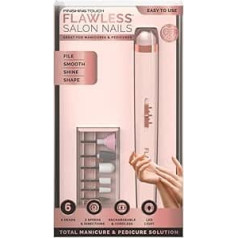 Finishing Touch Flawless Salon Nails, Professional Manicure Set for an at-Home Salon Experience, Files, Buffs, Shines, and Polishes for Instantly Beautiful Nails