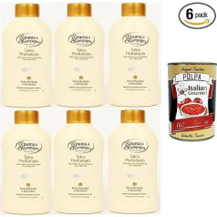 Spuma di Sciampagna Talco Profumato in barattolo Talkumpuder parfümiert 6x200gr + Italian Gourmet polpa 400g