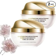 Moisturising Brightening Concealer Smooth Tone-Up Cream, Corrector Iluminador Hidratante Crema Tónica, Crema De Maquillaje, Skin Brightening & Moisturising Tone-Up Cream (2 Pieces)