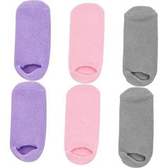 PLAFOPE 3 Pairs Foot Gel Socks Foot Care Moisturising Socks Moisturising Socks for Dried Feet Foot Spa Socks Beauty Salon Gel Socks Soft Spa
