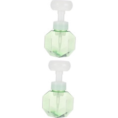 MAGICLULU 2 x sparkling bottle calamine facial cleansing foam maker, travel foam bottle bottles with eyelash shampoo, body wash, shower gel, bubbler, milk bubbler, theme petg green