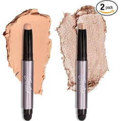 Julep Eyeshadow 101 Crème To Powder Waterproof Eyeshadow Pencil, Duo; Desert & Champagne