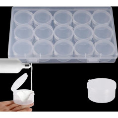 5g/5ml Clear Plastic Cosmetic Containers with Snap Lids Portable Travel Storage Cosmetic Samples Beauty Products Mini Containers with Lids Airtight Cosmetic Containers with Lids