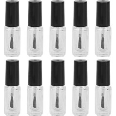 Empty Glass Nail Polish Bottles, 10pcs 5ML Mixing Balls Brush Cap Funnel DIY Tool for Nail Art