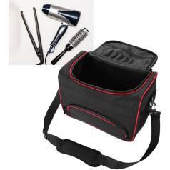 Jadeshay Professional Hairdressing Bag, Large Capacity Hairdresser Tool Bag with Adjustable Shoulder Strap, Salon Tool Carry Bag, Hairdresser Accessories, 35 x 20 x 24 cm (Black)