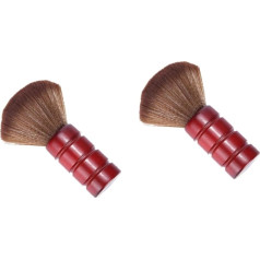 minkissy 2St Nackenbürste Haarbürste hairbrush haatbürste Haarstyling-Tool Bürste mit Holzgriff gebrochenes Haar Werkzeug Staubbürste Reinigungsbürste Staubtuch Bambus rot