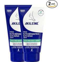 Akileïne 2 x 75ml Nutrient Cream Repairing Dry Feet Intensive Moisture Repairs Cracks and Cracks Softer and Regenerating Skin