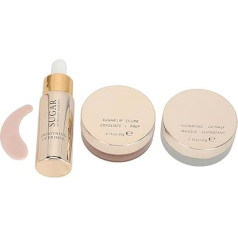 Lip Care Set, Portable Lip Mask, Exfoliating Oil, Removes Dead Skin, Silky, 3 Pieces for Everyday Use