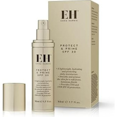 Emma Hardie Protect & Prime 50 ml, Moisturising Sun Protection Cream SPF 30 with Hyaluronic Acid, Protects Skin from Damaging UVA and UVB Radiation, Vegan and Cruelty Free