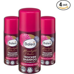 Balea Set of 4 Dry Shampoo 3 x 100 ml, Fresh Hair Without Washing in Seconds + 1 x Potted Plant