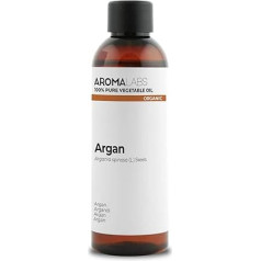 Organic Vegetable Argan Oil, 100 ml, 100% Pure, Natural, Cold Pressed and Cosmos Certified, Aroma LABS (French Brand)