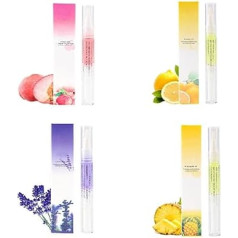 Nail Growth Oil, Nail Growth Oil Rejuvenation for Strength and Moisture, Nail Oil for Growth and Strength Rejuvenation, Nail Care Pen for Damaged Nails (4 Pieces)
